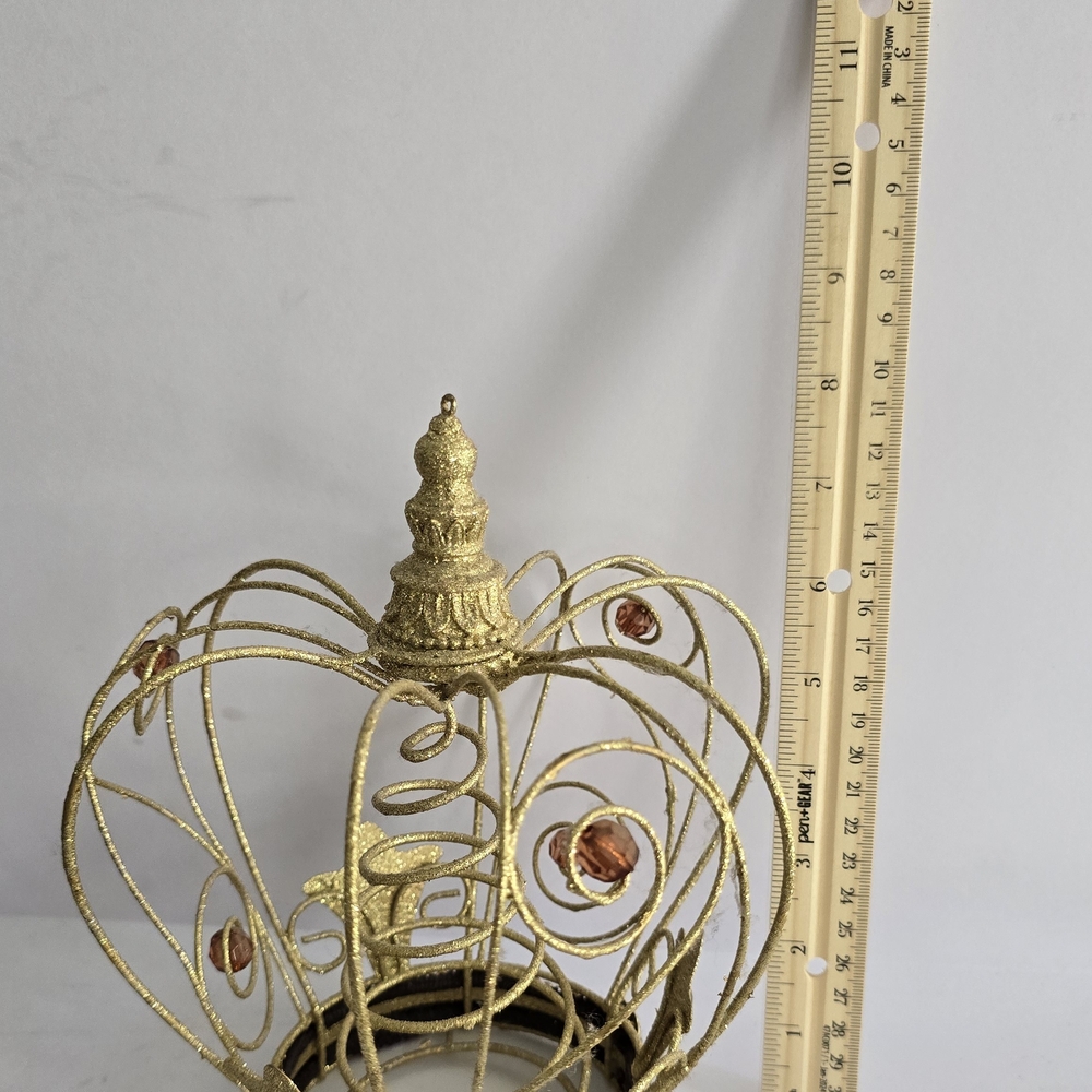 Elegant Gold Decorative Crown Tree Topper